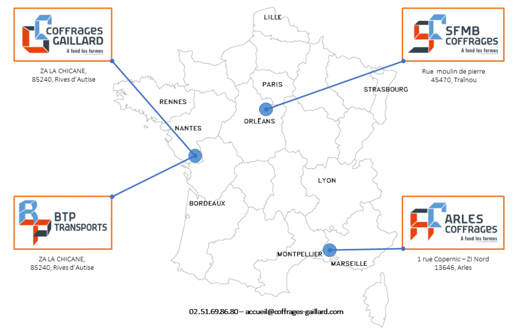 Nos sites en France BPC